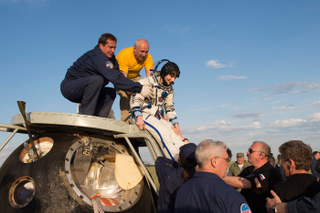 Illustration for article titled Watch a Soyuz "Soft Landing" from Gentle Detachment to Brutal Controlled Crash